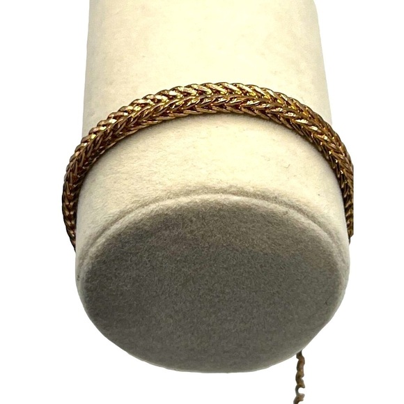 Vintage Gold Chain Necklace & Bracelet Set With Dangling Beads.  A6 - Picture 10 of 12